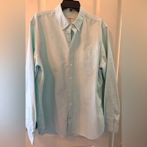 GAP Modern Oxford Aqua Men's Soft Mint Button-Down Shirt XL